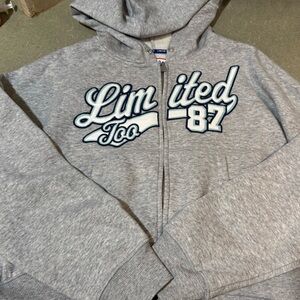 Limited Too Kids Gray Zip-Up Hoodie